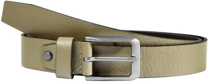 Leonardo Verrelli Leonardo Verrelli damesriem 85 cm - 125 cm (tailleomvang) in khaki van 100% echt leer, inkortbaar
