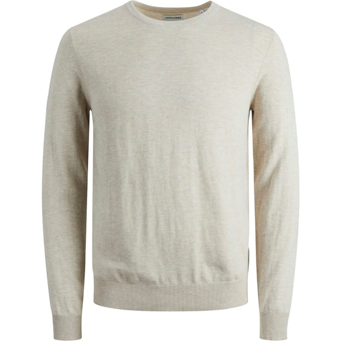 Jack & Jones - Heren Trui Emil Knit Crew Neck - Beige - Maat S