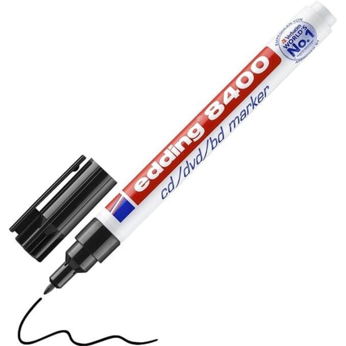 edding Permanent marker 8400 CD/DVD/BD 0,5 - 1 mm, zwart
