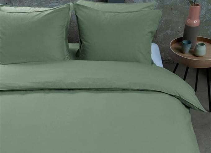 Beddinghouse Basic - Dekbedovertrek - Lits-jumeaux XL - 260x200/220 cm - Katoen - Groen
