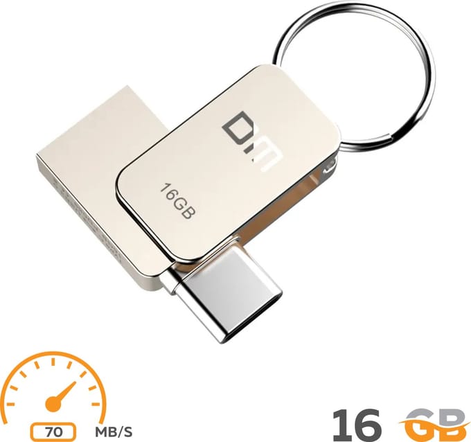 Mini Flashdrive 16 gb - USB Stick - USB C / USB 3.0 - Flash Drive - Windows/Apple Mac/PC/Notebook/Tablet - Android Mobiel - Iphone 15/16 - 120-480 mbps