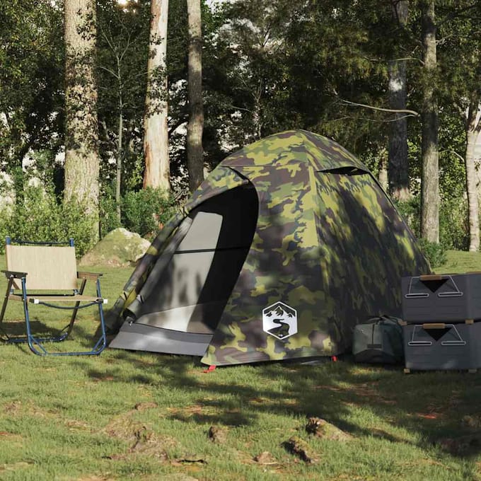 vidaXL - Koepeltent - 2-persoons - waterdicht - camouflage
