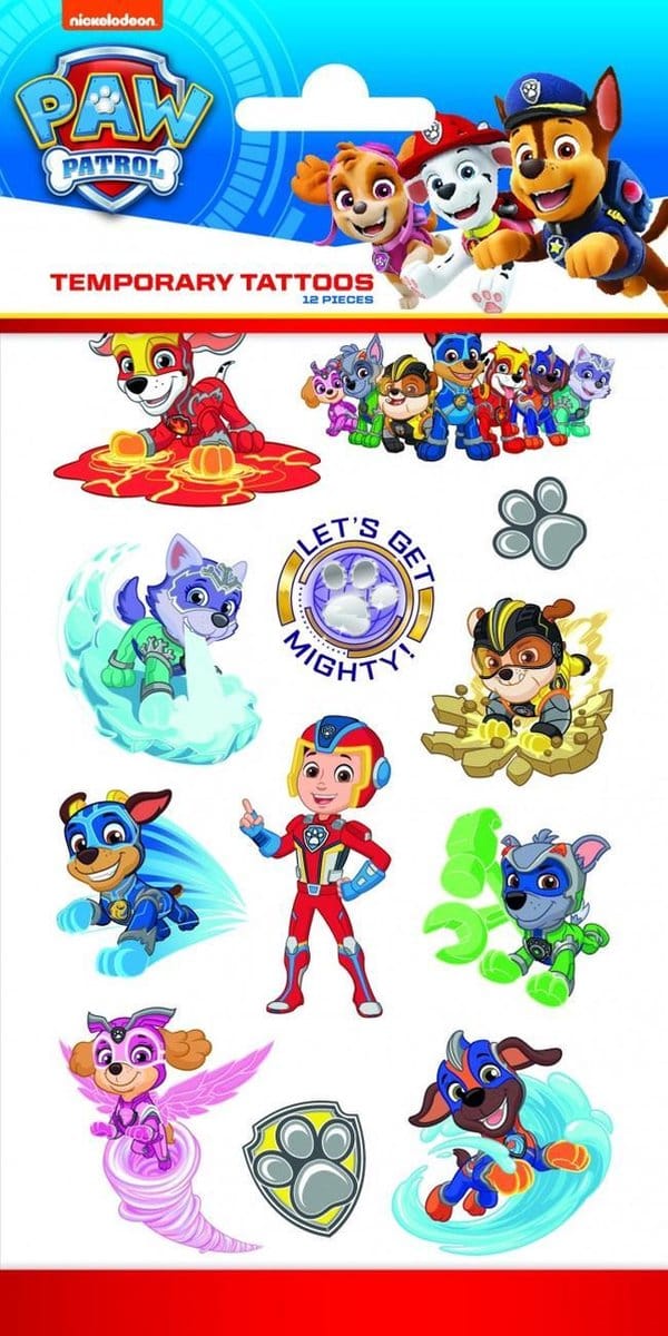 Wefiesta - Paw Patrol Plaktattoos - Let's Get Mighty