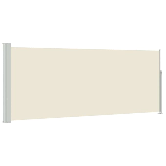 vidaXL - Windscherm - uittrekbaar - 117x314 - cm - crème