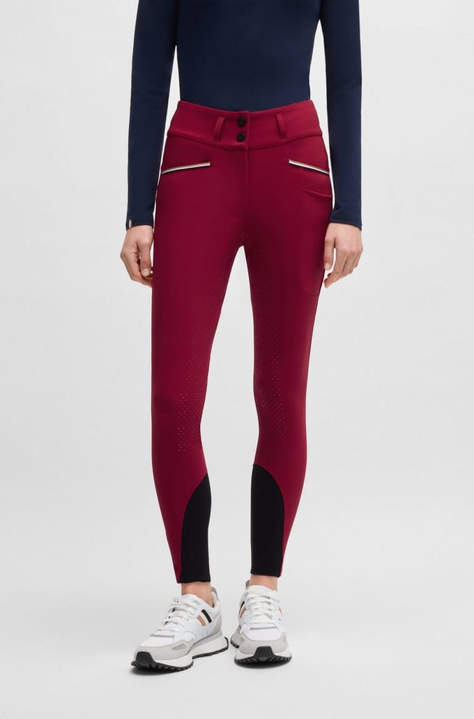 BOSS Equestrian High Waist Rijbroek Hailey Winter Full Grip - Rood - S