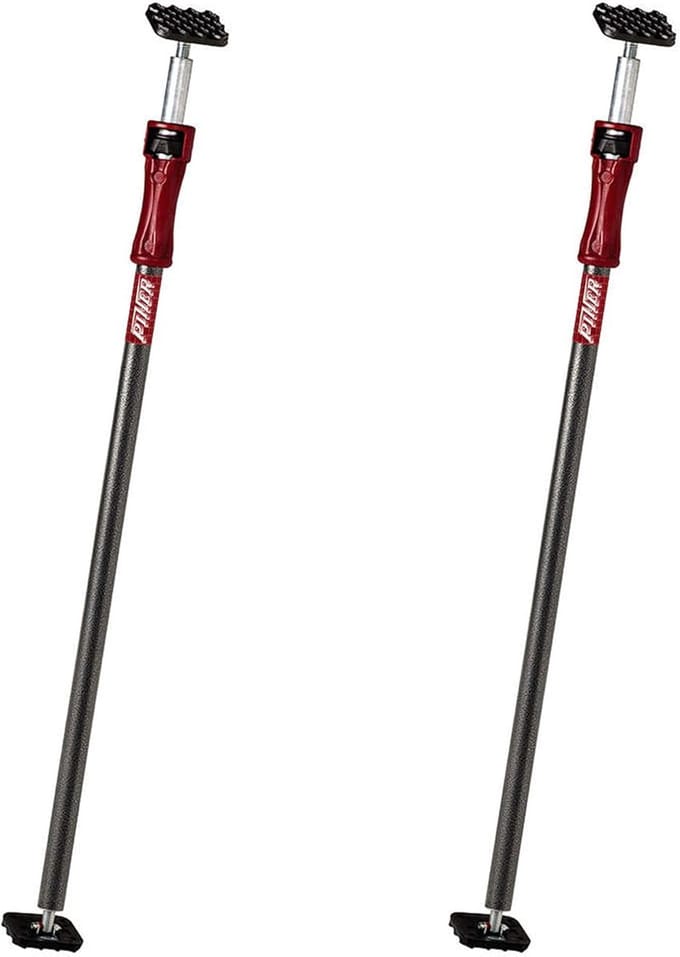 Lastenstang Set - Montagesteun Plafond - Lading Zekeren - Verstelbare Lengte - 95-170cm