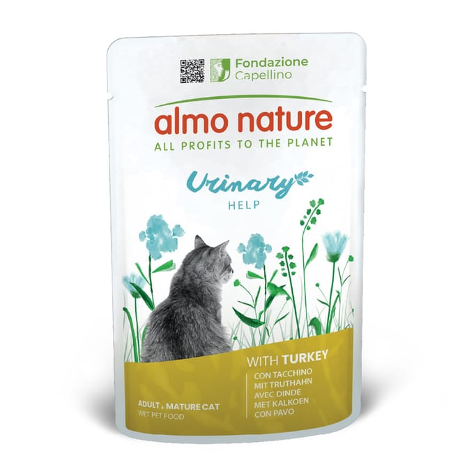 Voordeelpakket: 24x70g Almo Nature Holistic Urinary Help met Kalkoen Nat Kattenvoer