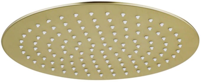 FugaFlow Eccelente Sobrado Badkamer Hoofddouche 25cm - rond - 6mm - geborsteld messing PVD