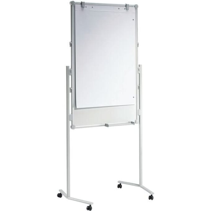 MAUL presentatiebord Pro, B 750 x H 1200 mm, textiel/witbord, blauw/wit