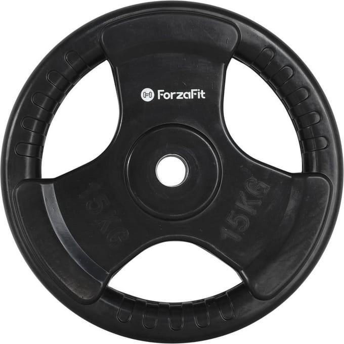 ForzaFit Halterschijf - Halter gewichten - 1x 15 kg - 30 mm - Rubber