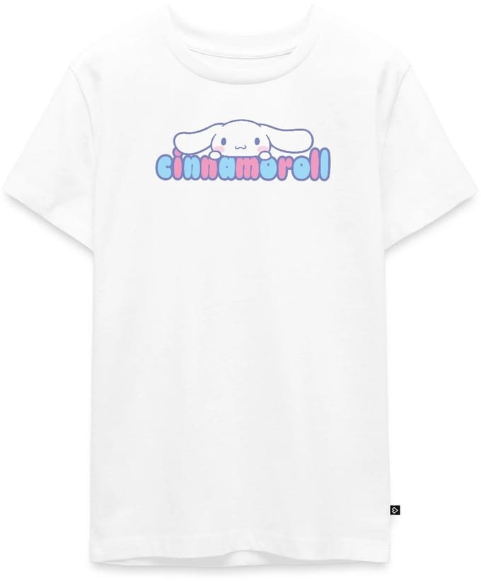Cinnamoroll Gluurt Over De Letters Premium T-Shirt Tiener