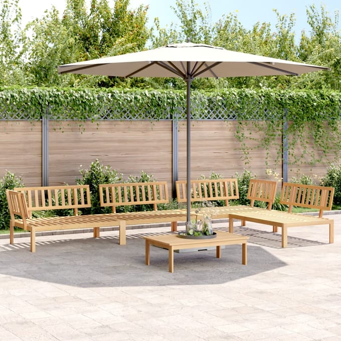 vidaXL - 5-delige - Loungeset - pallet - massief - acaciahout