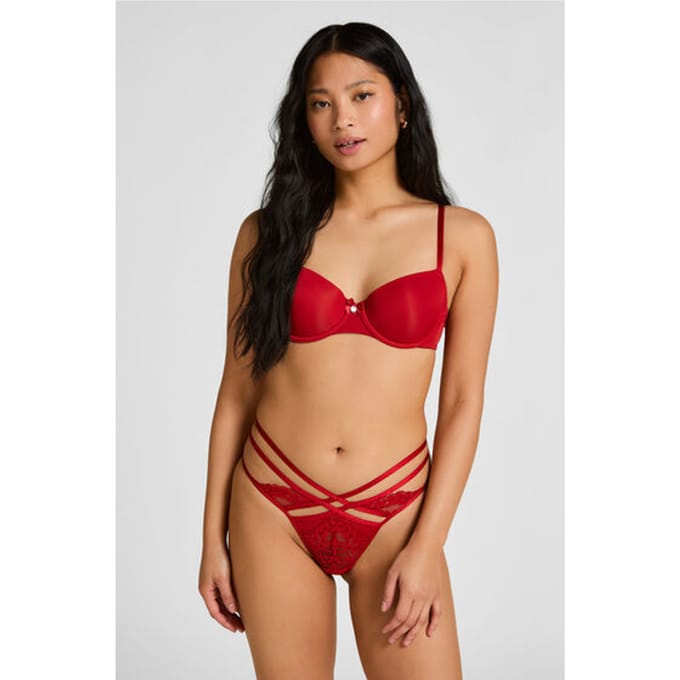 Hunkemöller Dames Lingerie String Janine - Rood - maat S