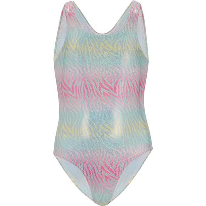 Regatta Meisjes Katrisse Metallic eendelig zwempak met zebraprint (Ombre)