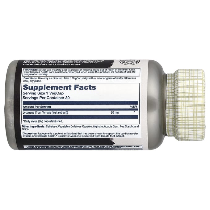 Solaray, Lycopeen voor Mannen, 20 mg, 30 Plantaardige Capsules