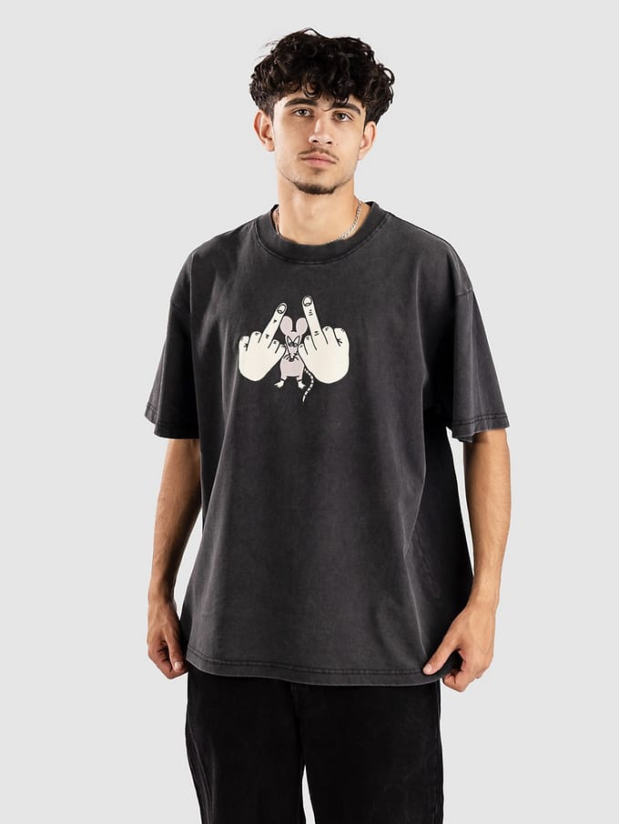 A.LAB Middle Finger Boxy T-Shirt zwart