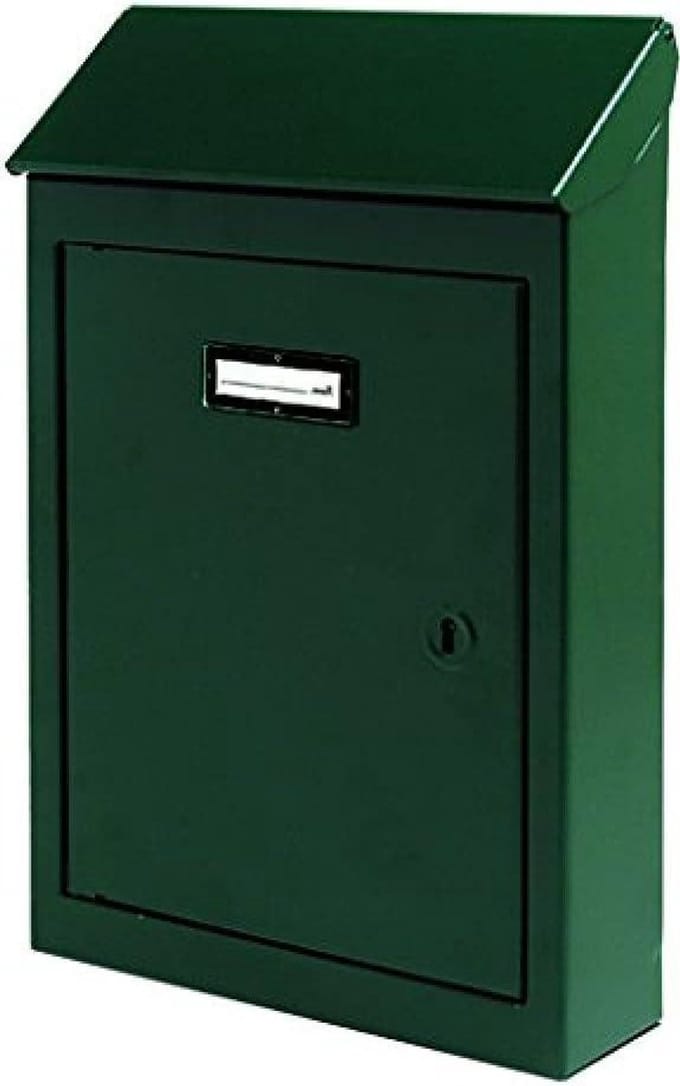 Vigor Brievenbus blik nr. 3, groen, 20 x 6 x 30 cm