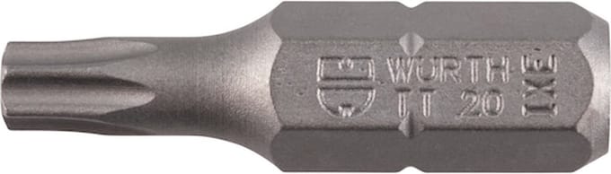 Wurth - Bit TX met boring C 6,3 (1/4) - TX-bit C 6.3 (1/4 inch) met gat x 5 st -