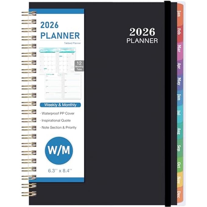 Planner 2026 - Dagelijkse en maandelijkse organisatie voor het hele jaar
