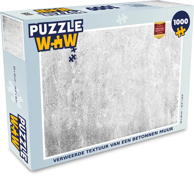 Puzzel Beton - Grijs - Muur - Legpuzzel - Puzzel 1000 stukjes volwassenen