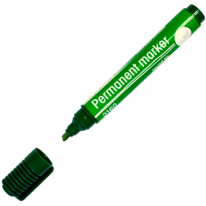 D.rect 2160 Permanent Marker - Groen, Afgeschuinde Punt