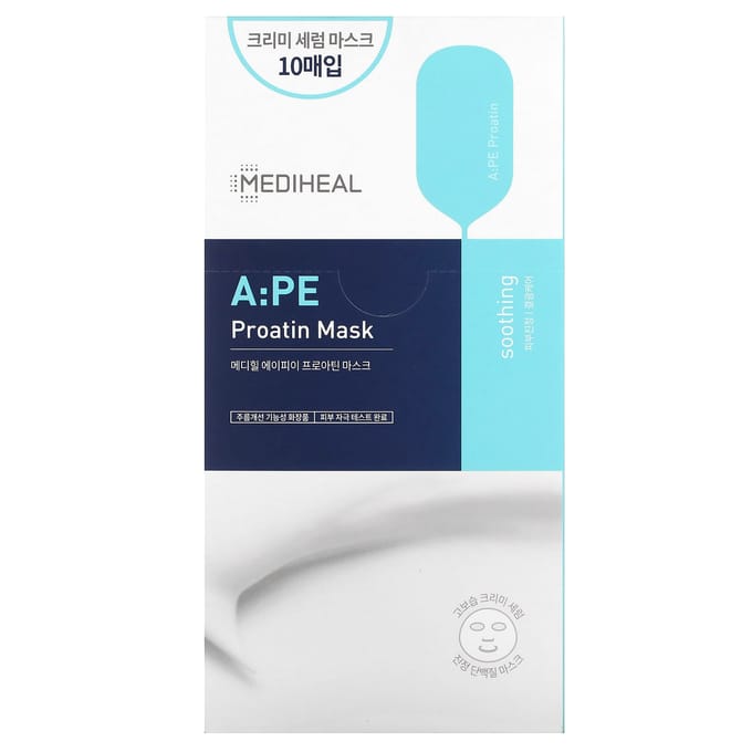 MEDIHEAL, A:PE Proatin Beauty Mask, 10 sheets, 25ml each white