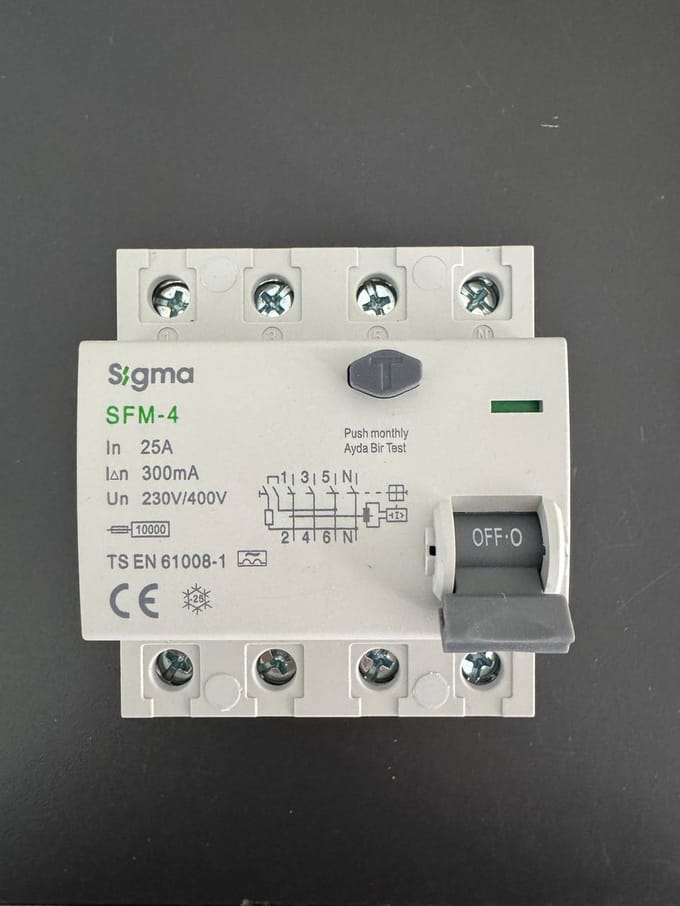 SIGMA Aardlekschakelaar 4Polig 25A 300mA