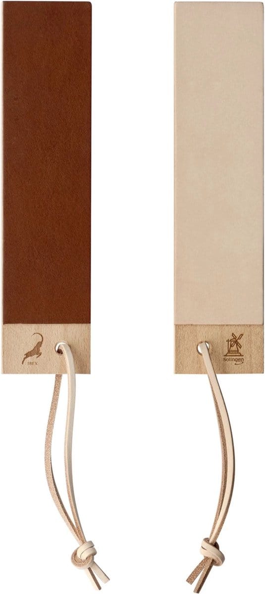 Robert Herder IBEX Pocket Strop Paddle – Leer – Fijn 10 micron en Ruw 20 micron – 185x45x10 mm
