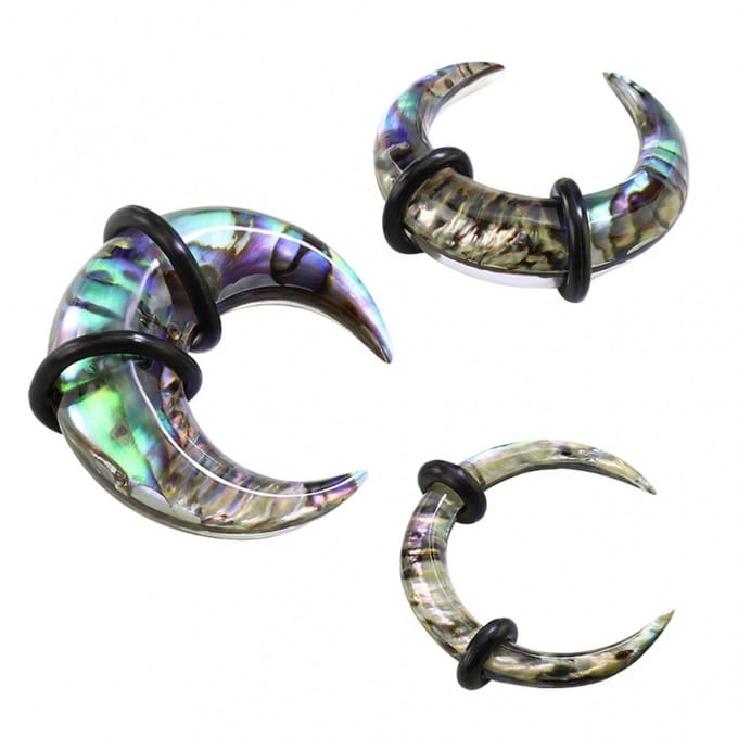 Taper organisch bot C-shape Abalone 4 mm - LMPiercings