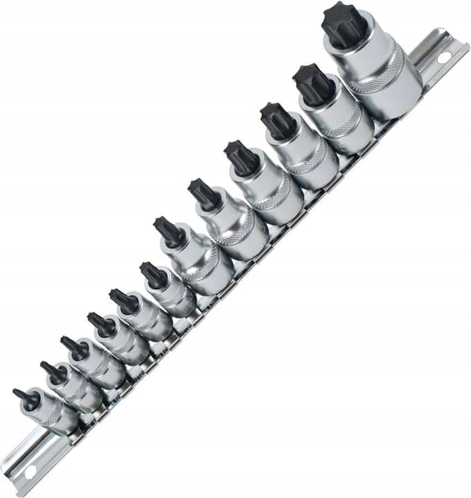CONDOR Torx Dop Dop Bitset T8 - T60, 12 Delen