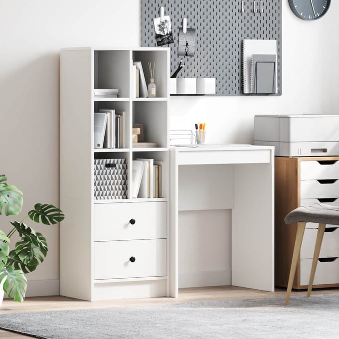 vidaXL - Bureau - Wit - 105,5 - x - 34 - x - 127 - cm - 2 - st