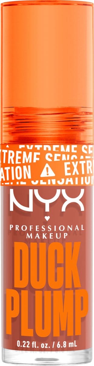 Nyx Professional Makeup Duck Plump - Apri Caught - Plumping lipgloss - Licht Bruin - 6,8ml