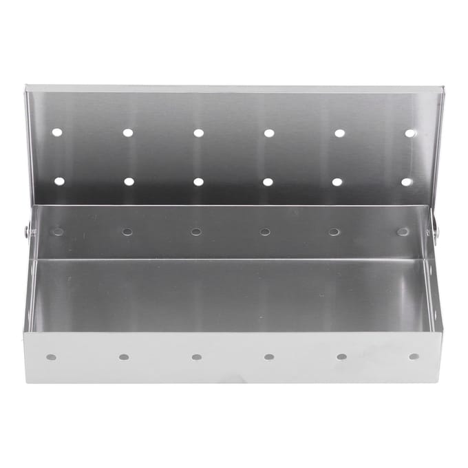 BBQ Smoker Box RVS Barbecue Houtchip Grillbox Bacon Grillbox voor Binnen Buiten gray