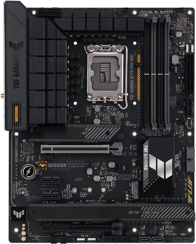 ASUS TUF GAMING H770-PRO WIFI - Moederbord ATX - Socket LGA1700 - Intel H770 - DDR5 - Realtek 7.1 Surround Sound - 1 x 2.5Gbps LAN
