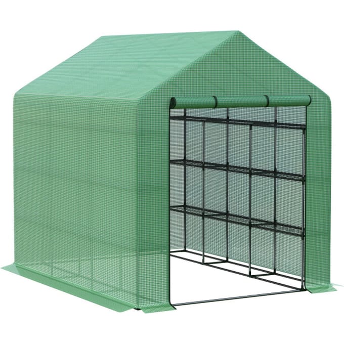 4goodz Foliekas loopkas met 6 planken 244x180x210 cm