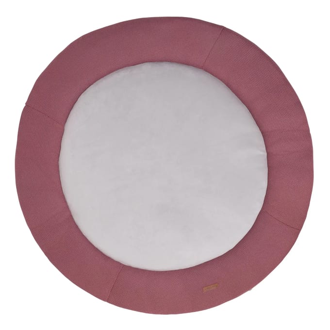 Baby's Only Gebreid boxkleed rond Classic - Parklegger - Speelkleed - Stone Red - Ø95 cm - Extra dik - Boxmatras - Tweezijdig te gebruiken