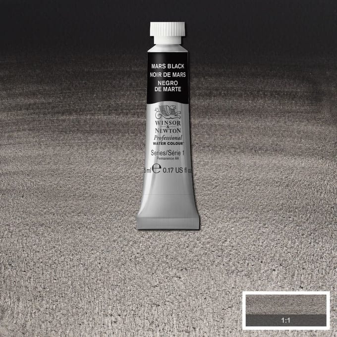Watercolor paint W&N 5ml – 386 Mars Black