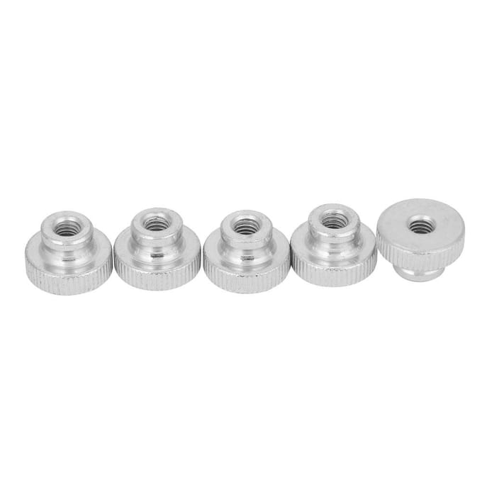 5 Pièces Acier au Carbone Type Haut Moleté Poignée Moletée Écrou GB806 M6 6*20
