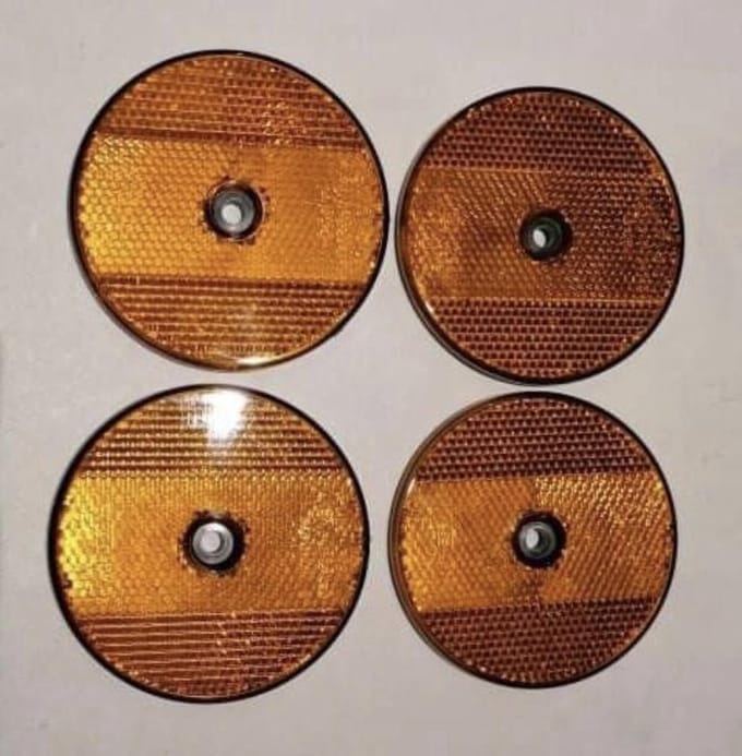 ULO oranje reflectoren voor Honda camino - set van 4stuks - NOS