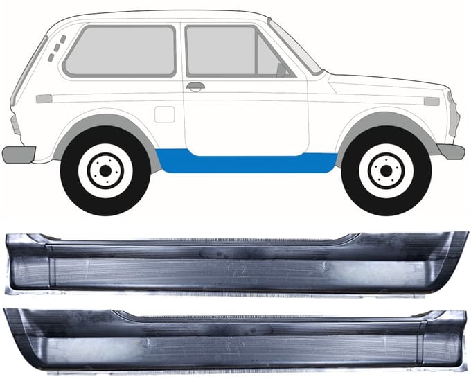 Volledige dorpel voor Lada Niva 1976- / Links + Rechts / Set