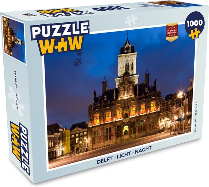 Puzzel Delft - Licht - Nacht - Legpuzzel - Puzzel 1000 stukjes volwassenen