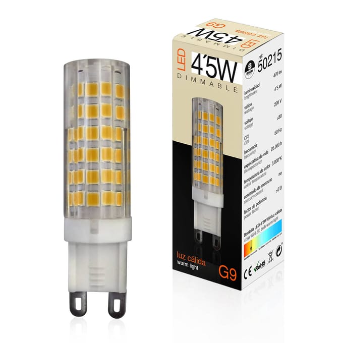 Schuller Valencia LED stiftlamp G9 4,5W 3.000K dimbaar