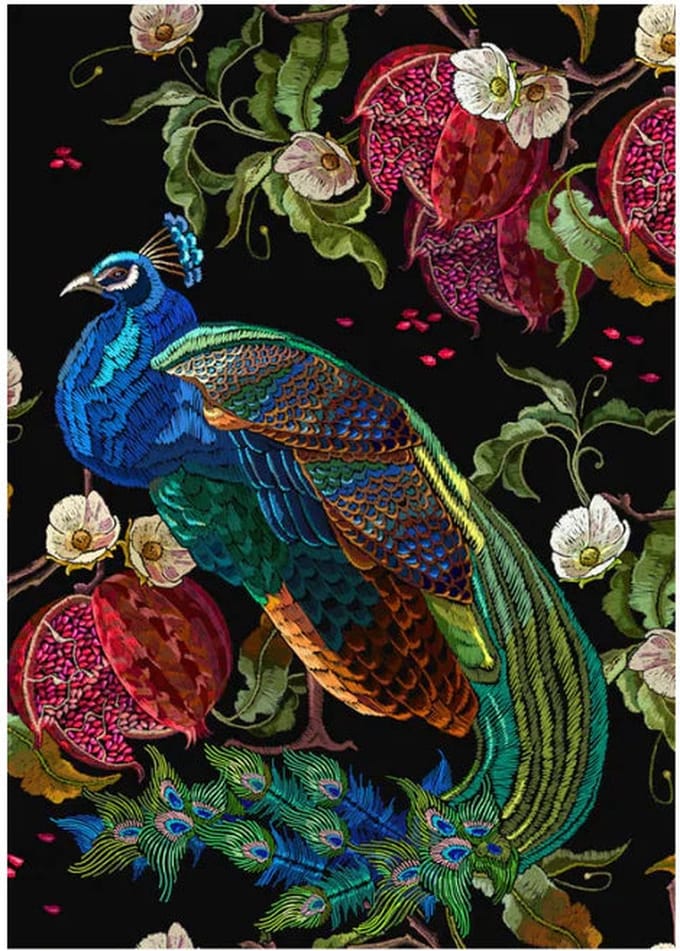 Peacock- Mint by Michelle decoupage papier A1