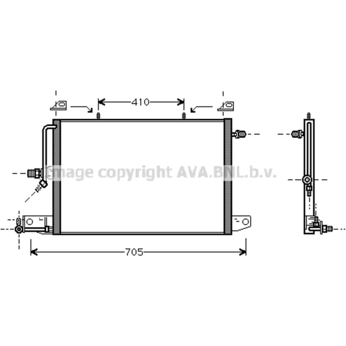Condensator, airconditioning AVA COOLING AI5117 AVA