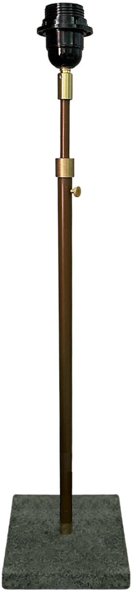 by Mooss - Tafellamp - Brown - Brons - Stenen voet - Verstelbaar - 50-70cm - Elegant - Natuursteen