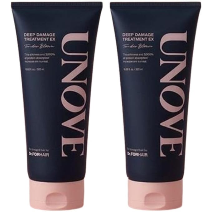 UNOVE Deep Damage Treatment EX 320ml Double Set (Tender Bloom) black