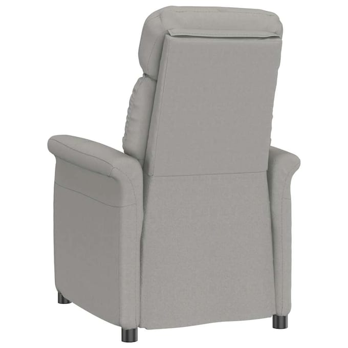 vidaXL Fauteuil Lichtgrijs Microvezel