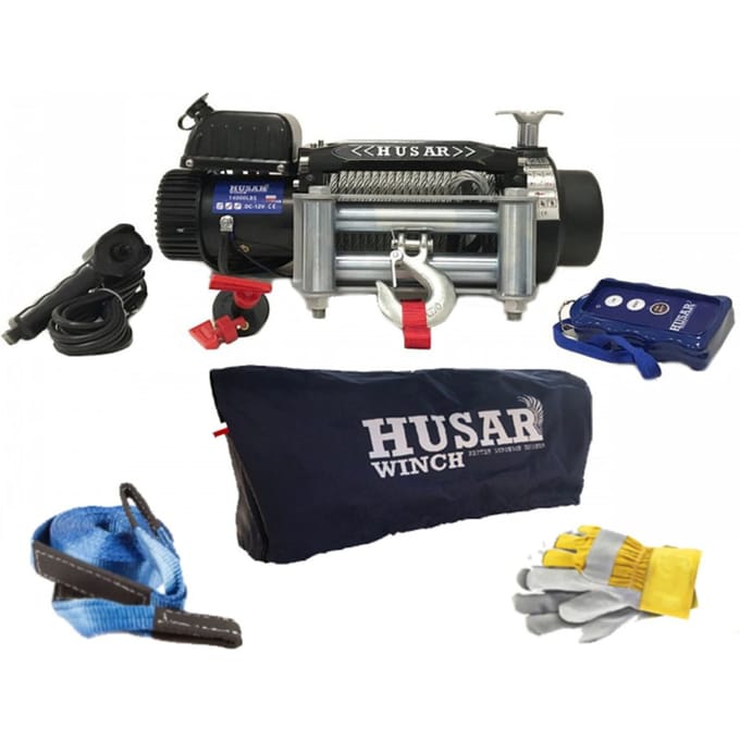 Kabellier voor montages en speciale voertuigen HUSAR WINCH BSTS14000LBS12VKIT1