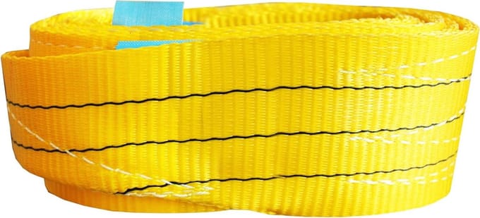 Hijsgordel - Hefband Polyester - Lasten Verplaatsen - Hoge Weerstand - 2 meter - Geel