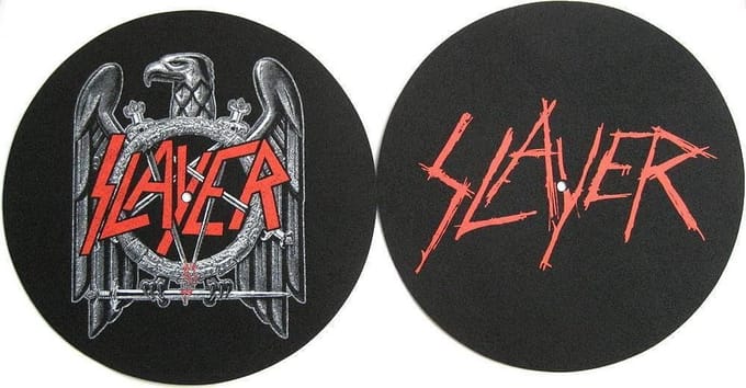 Slayer Eagle Scratched Logo Slipmat - Set van 2